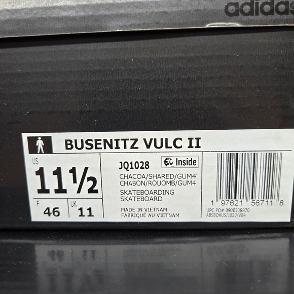 New adidas Busenitz Vulc II Charcoal Shadow Red Gum Men's Shoes Size 11.5 - Picture 8 of 8